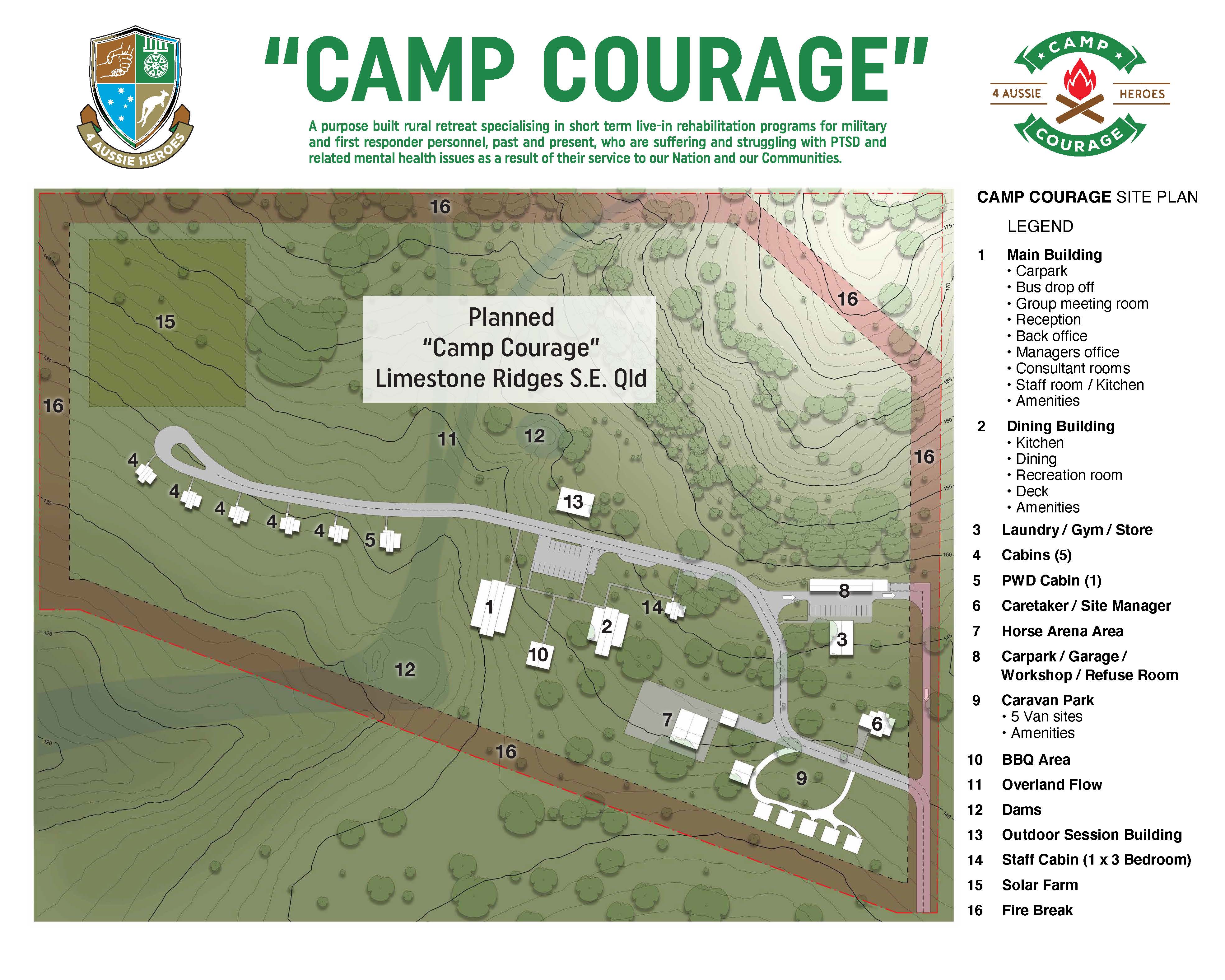 Camp Courage Layout Design